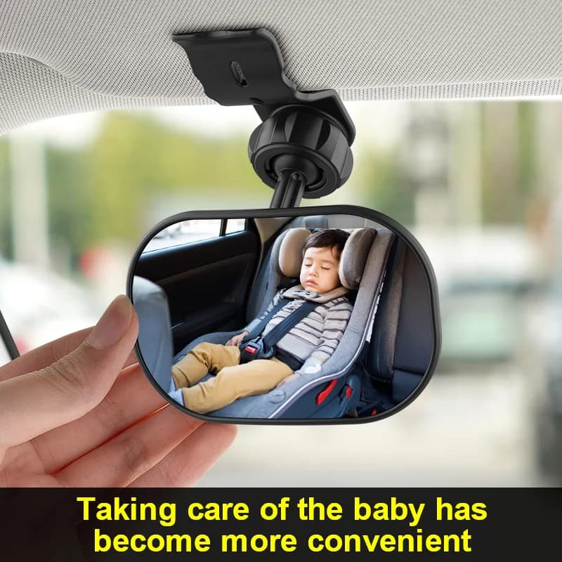 Specchietto Retrovisore Regolabile per Auto, Monitor per Bambini/Sedile Posteriore, Specchio di Sicurezza per Auto con Clip o Adesivo, Specchio Interno per Auto