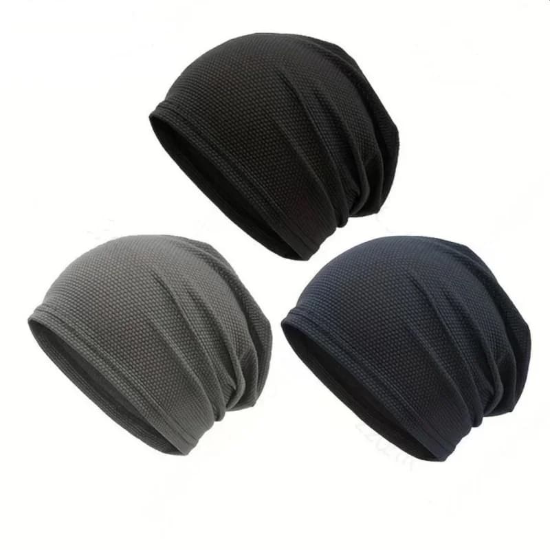 Cappello Senza Visiera Traspirante ad Asciugatura Rapida, Tinta Unita, per Sport, Corsa, Ciclismo, Sottocasco