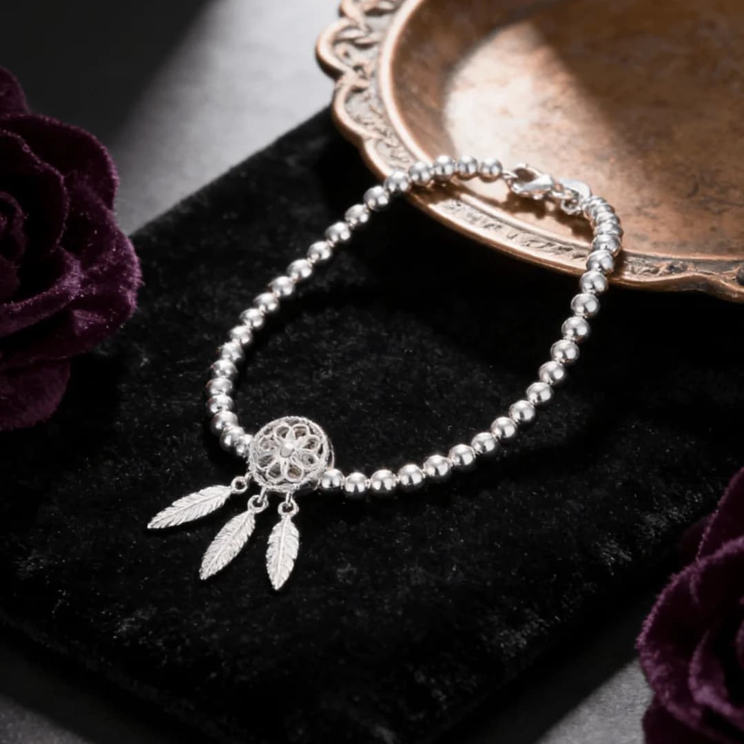 Korean fashion designer Jewelry 925 Sterling Silver lovely dream catcher Bracelets for Women Party Wedding Engagement fine Gifts