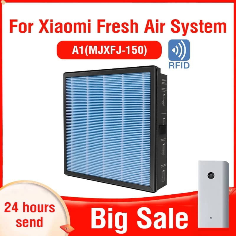 Per filtro Hepa di ricambio A1 per Xiaomi MJXFJ-150 Filtro a carbone attivo per Xiaomi Fresh Air System A1 Filtro MJXFJ-150