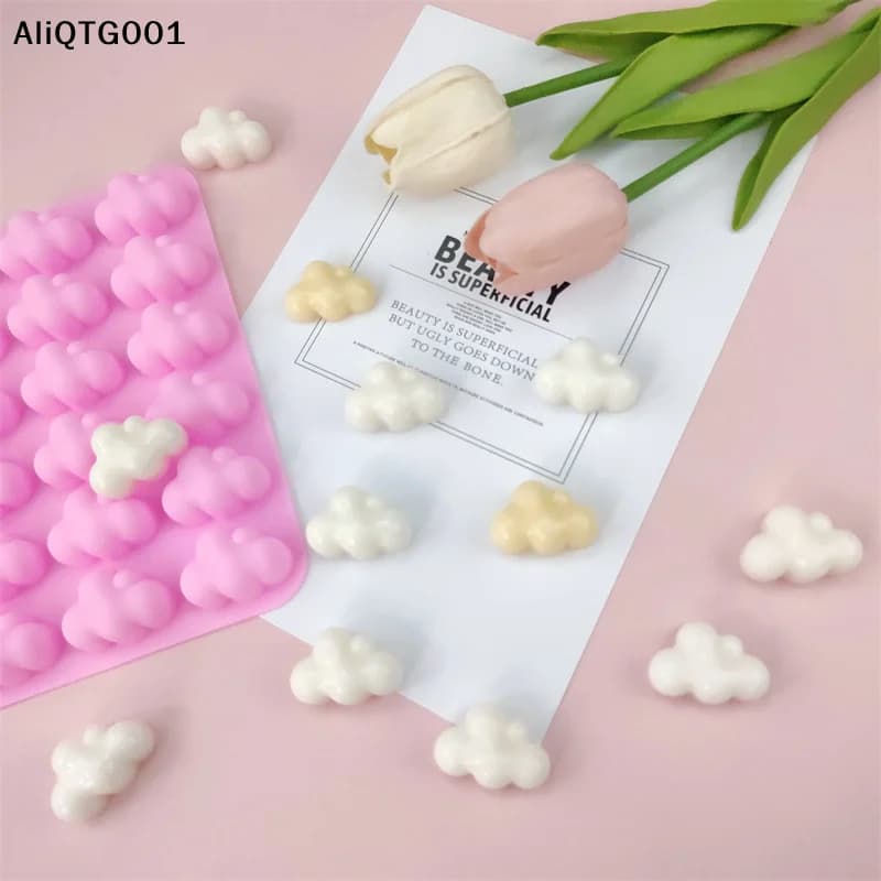 Stampo in Silicone a Forma di Nuvole per Pasticceria Fai-da-Te - Stampo a Tema Meteo per Decorazione di Torte, Cioccolato, Fondente, Cubetti di Ghiaccio e Mousse