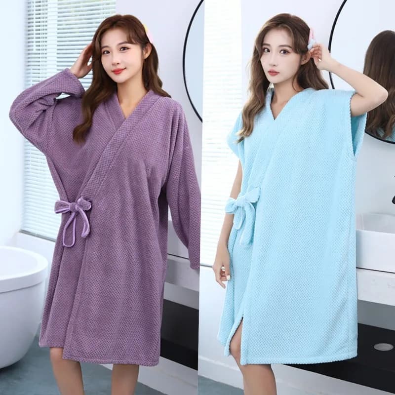 Bath towels wearable soft and absorbent thickened Bathroom towels for adult women Home Hotel Bathrobes Bath skirts