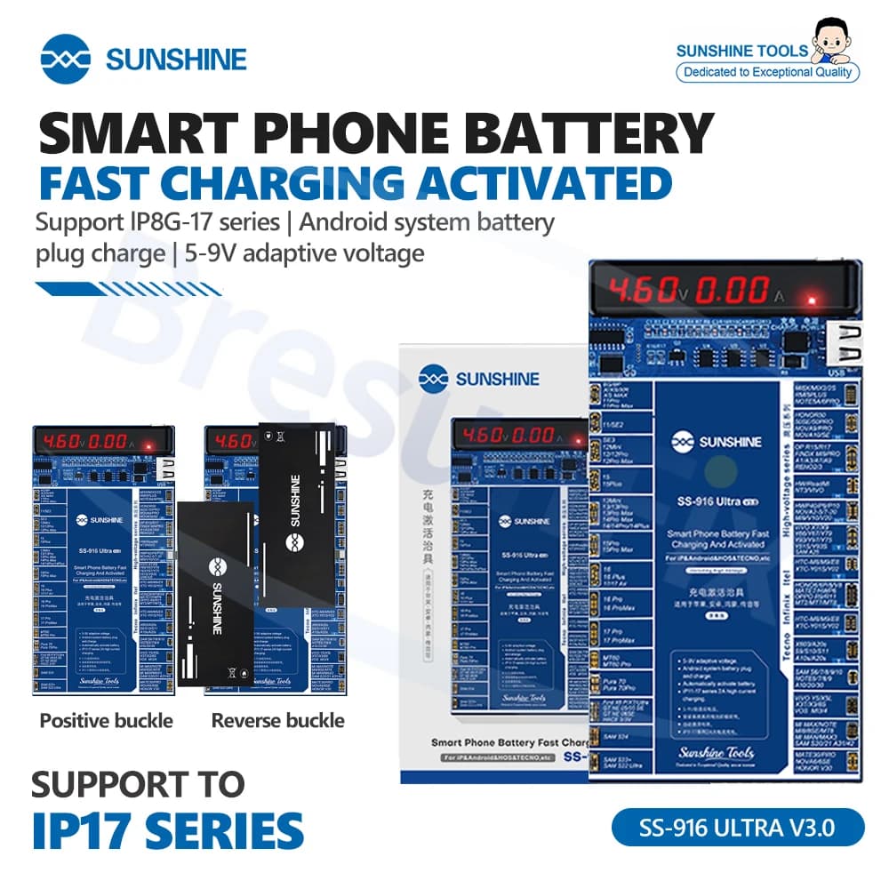 SUNSHINE SS-916 Ultra V3.0 Scheda di attivazione di ricarica rapida intelligente per strumento di attivazione di ricarica rapida per riparazione Android serie IP8G-17