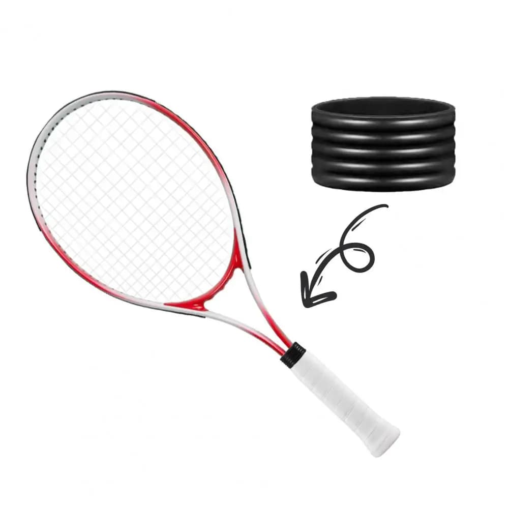 5 pieces silicone rack grid tennis pickleball badminton squash bat overgrip handle band
