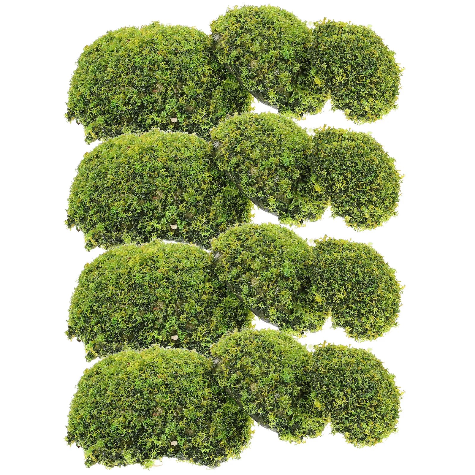 12 Pezzi di Decorazioni in Pietra Muschiata Simulata, Rocce Artificiali Leggere e Realistiche per Casa, Ufficio, Giardino, Bonsai, Esposizione e Pareti Vegetali