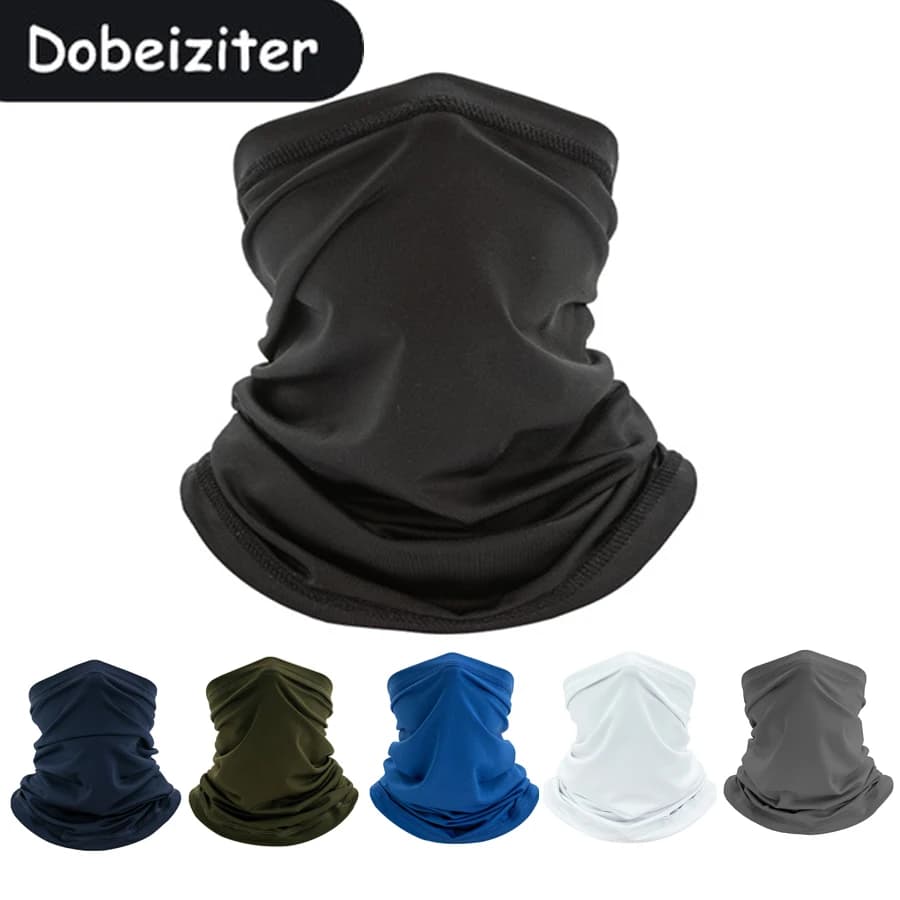 Protezione solare traspirante per esterni Traspirante Seta di ghiaccio Sport Bandana Sciarpa al collo Pesca Asciugamano magico per il viso Manica al collo Maschera da equitazione Testa