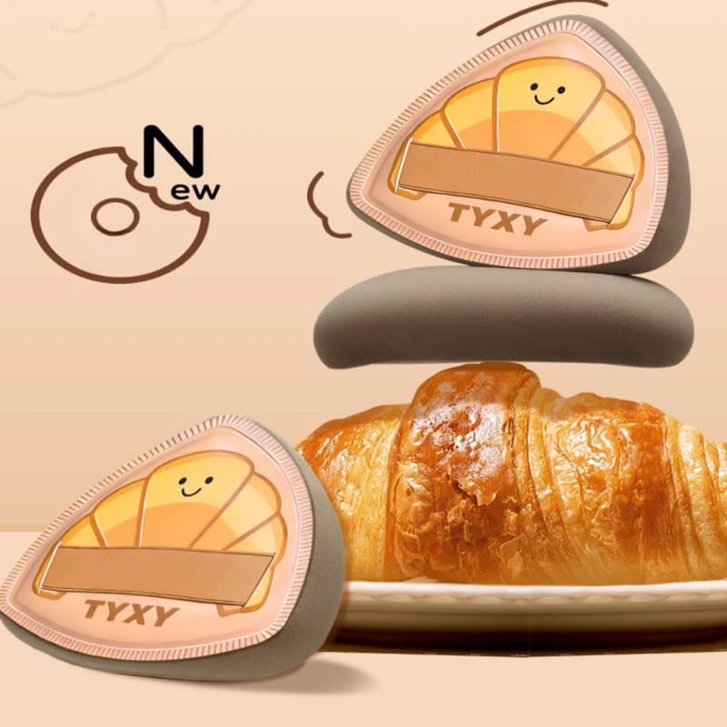 Creative Butter Croissant Makeup Puff Wet Dry Dual Use Cosmetic Puffs Air Cushion Concealer Foundation Women Makeup Sponge Puffs