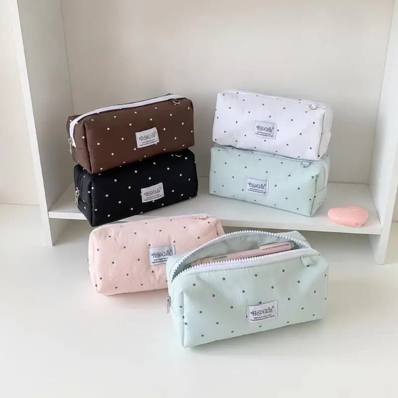 Large Capacity Pencil Case Zipper Closure Multi Slots Student School College Office Stationery Storage Organizer