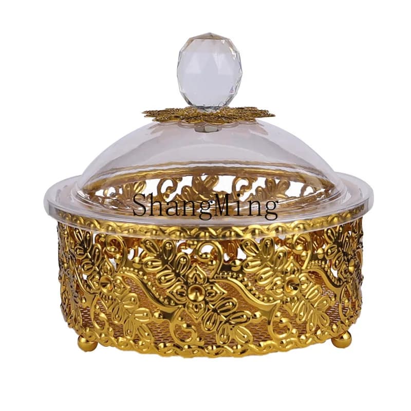 Scatola per frutta PYH con coperchio, contenitore trasparente in plastica acrilica per caramelle, scatola portaoggetti, copertura antipolvere, piatto per snack e frutta secca.