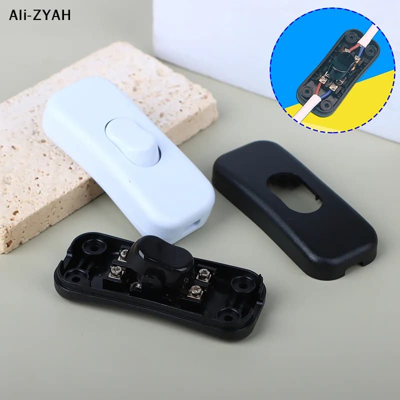 【ZAy】1 interruttore a levetta ON/OFF AC 250V per lampada da tavolo/scrivania, controllo per luci LED, interruttore elettrico per cablaggio