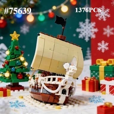 Set di Costruzioni Nave Pirata 'Merry Adventure' 75639 Compatibile con Particelle Legoed, Ideale come Regalo di Natale, 1376 Pezzi