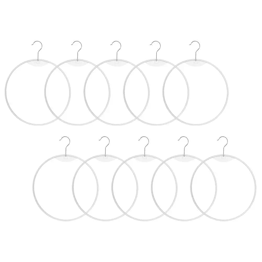 10 Pezzi Gancio Rotondo in Plastica per Bikini e Slip, Espositore Multifunzionale per Cravatte, Sciarpe e Cinture, Organizzatore per Armadio con Bordi Lisci