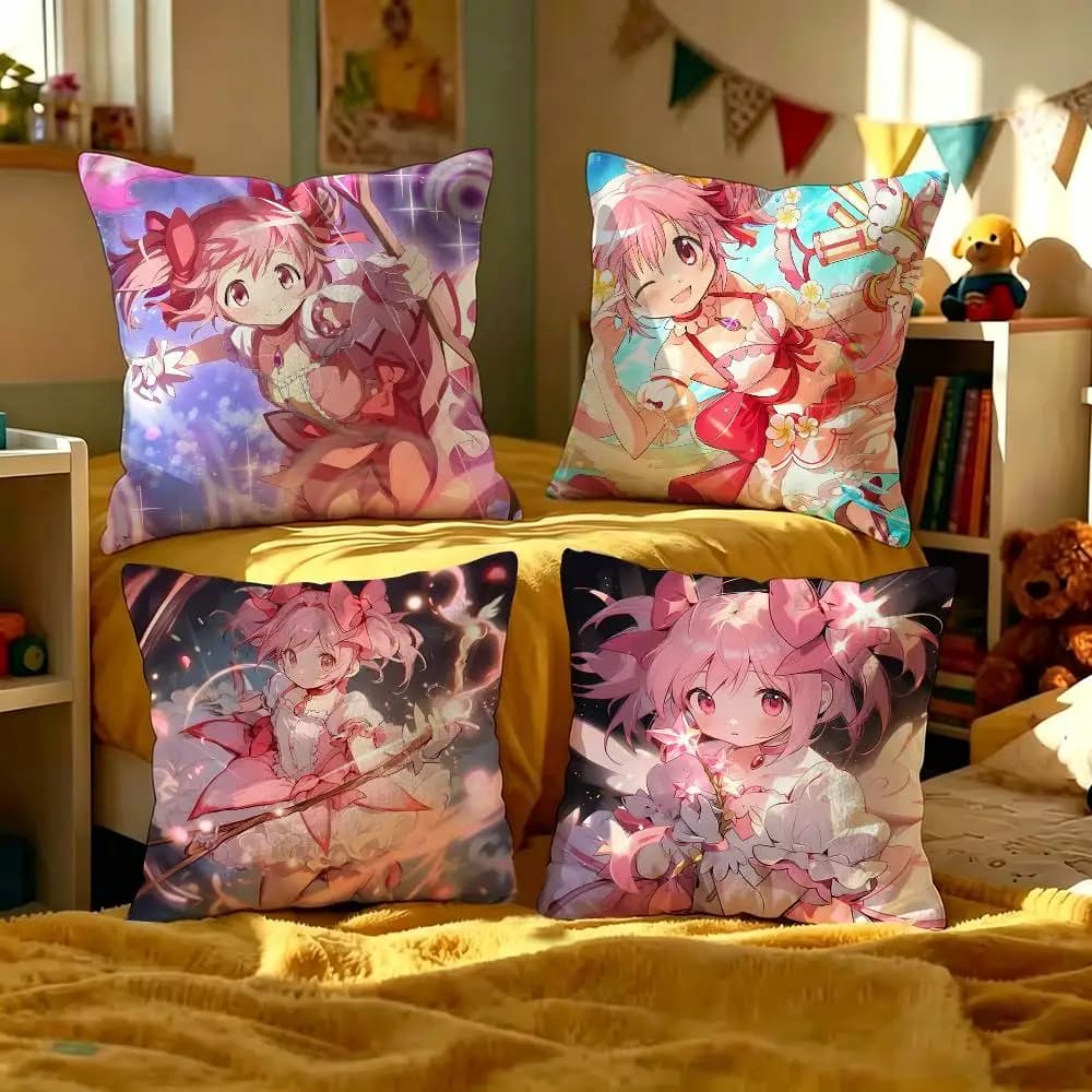 Puella Magi Madoka Magica Pillow Gift Home Office Decoration Bedroom Sofa Car Cushion Cover case 45x45
