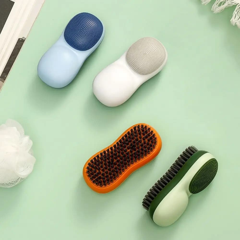 Double-sided Underwear Cleaning Brush Soft Bristled Household Laundry Brush Colorful Shoes Scrubbing Brush