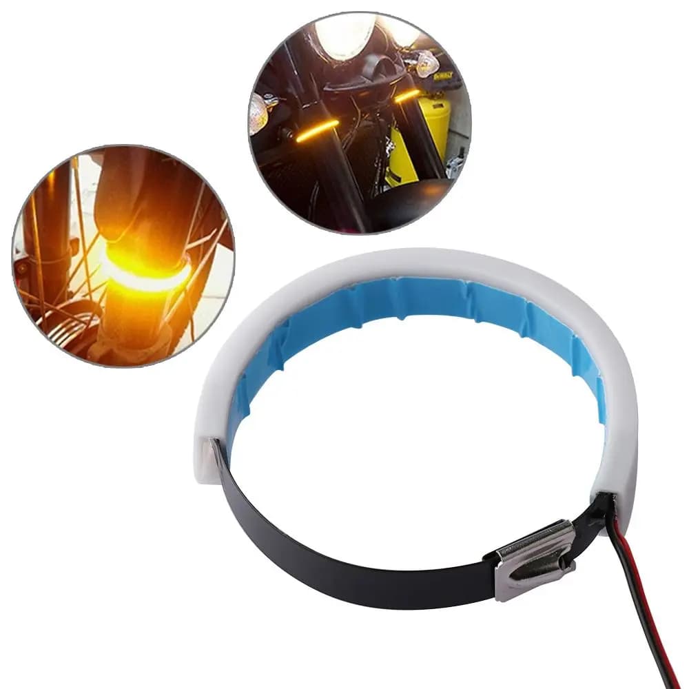 Indicatore Universale a LED SMD per Forcella Moto, Luce di Direzione Rossa/Blu/Gialla/Bianca