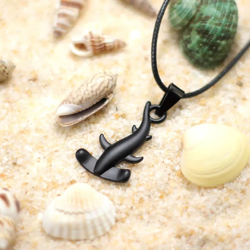 Collana unica di animali marini da uomo Tartaruga Squalo Manta Coda 24 pollici Collare lungo con pendente Joias Surf Beach Leisure Homme Neck