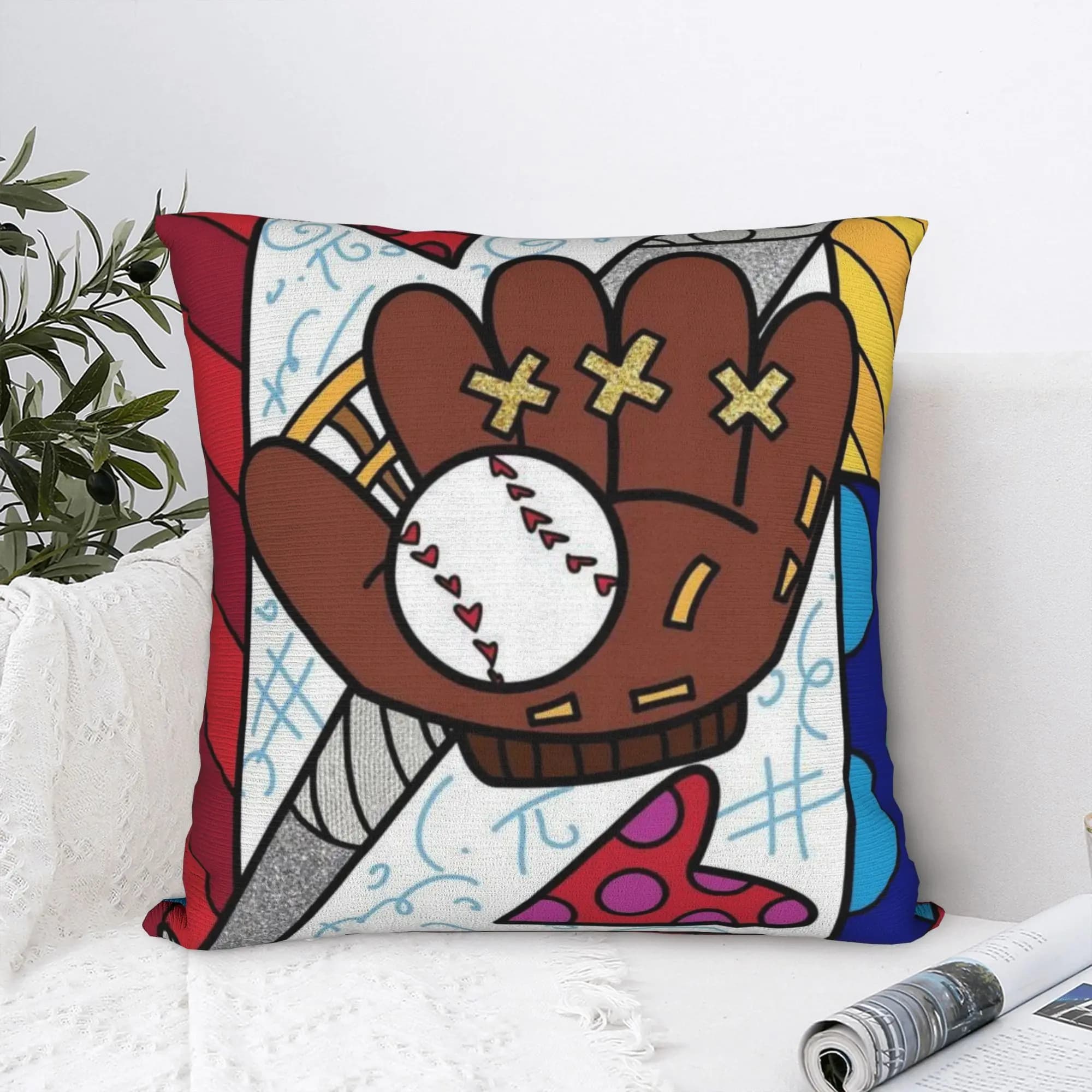 B-BrittoES Pillowcases Cute Funny Pillow Case For Sofa Bedroom Home Decor Soft Pillow Cover