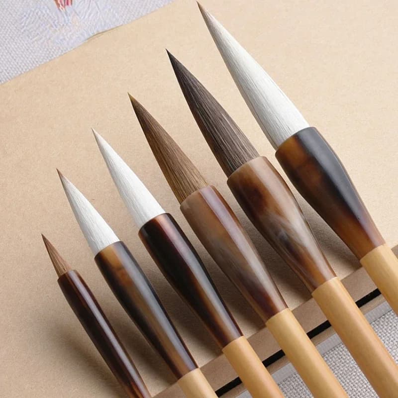 Wolf hair Calligraphy Brush High Grade Chinese Brush Pen Set Weasel Hair Chinese Landscape Painting Special Set Huzhou Ink Brush