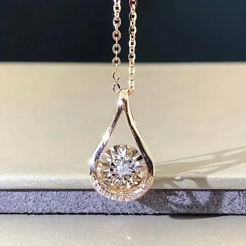 Un'elegante collana con strass da donna, perfetta per proposte di matrimonio, feste e regali di anniversario.
