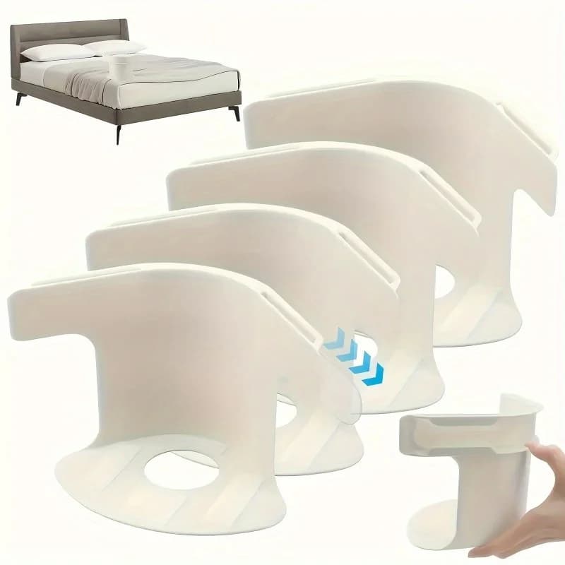 4PCS+4PCS Bed Sheet Holder Clips - Silicone Sheet Grippers Non-Slip Mattress Fasteners, Invisible No-Pin Design, Corner Strap...