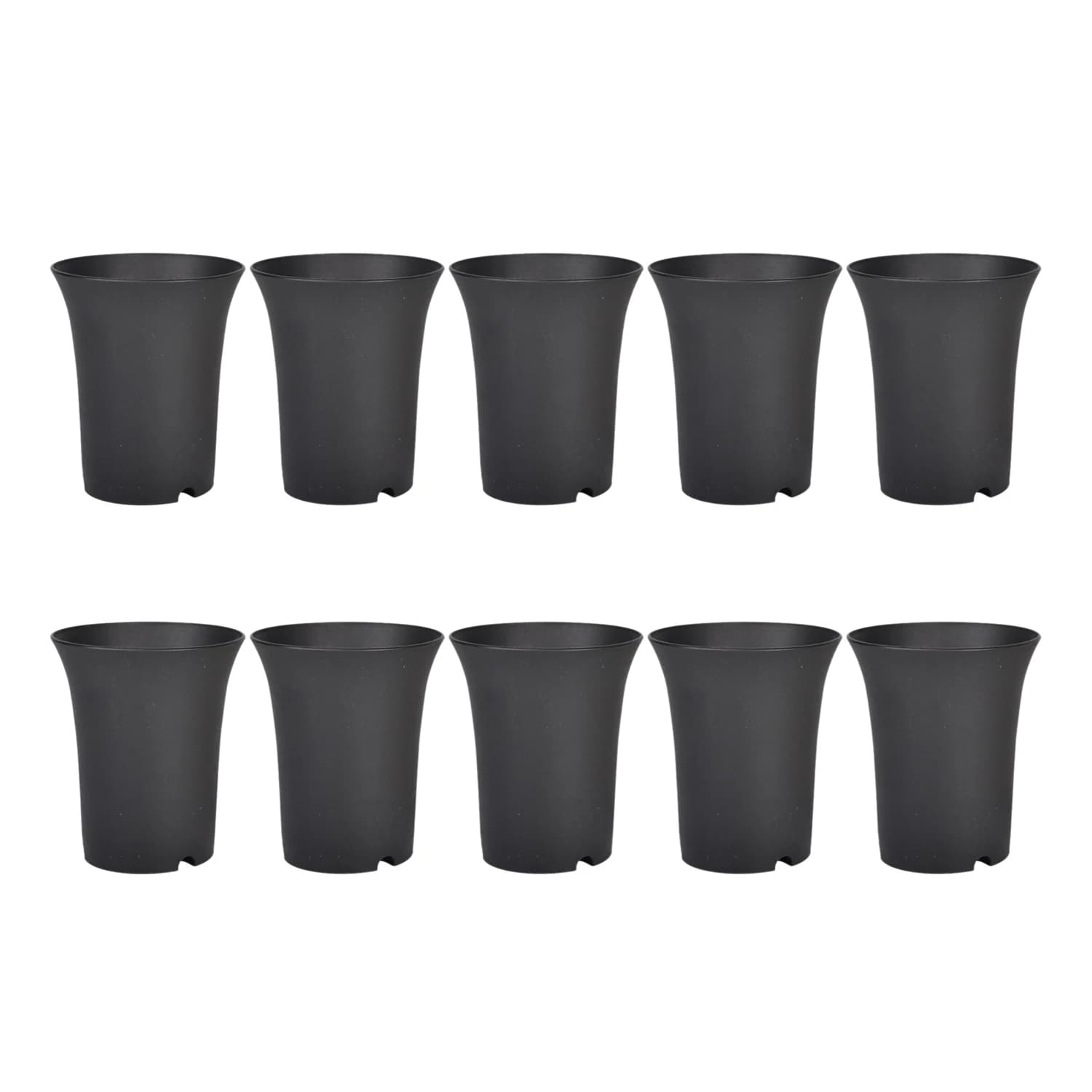 10 pieces round flower pots black deep-life vessels are perfect for indoor and outdoor plants vegetable seeds