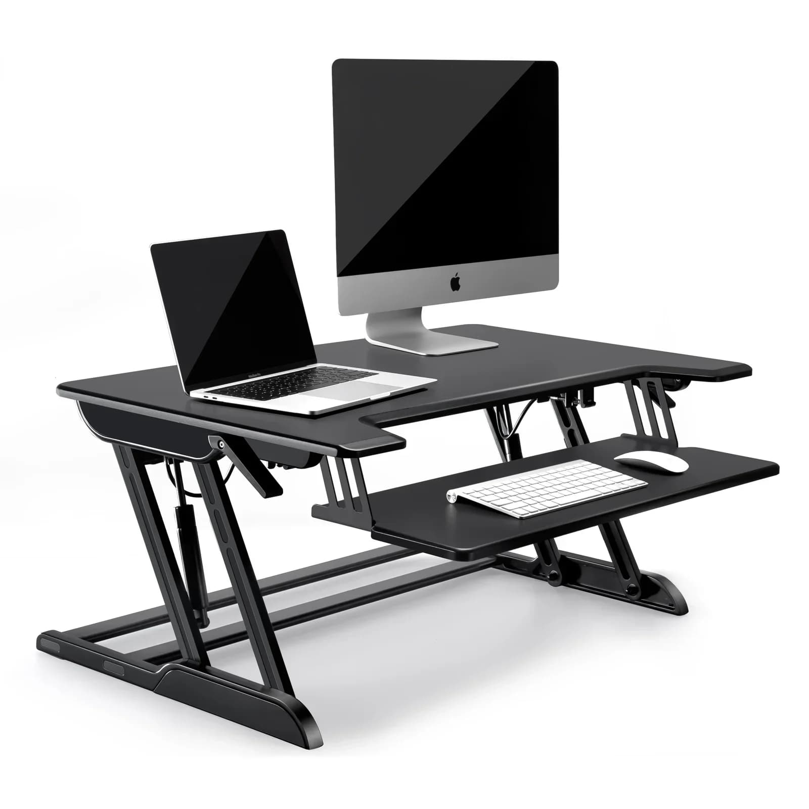 Tavolino Pieghevole Portatile di Alta Gamma 2026 per Laptop, Regolabile in Altezza, Nero, con Vassoio per Tastiera