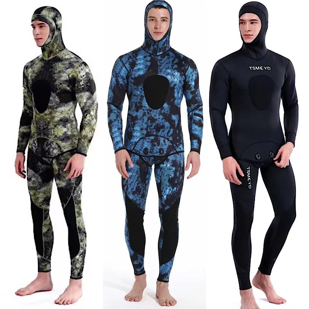 2024 Neoprene Scuba Diving wetsuit1.5/3MM Winter Warm Man Hood Surf Hinge Front Snorkeling Underwater Fishing With Underwear