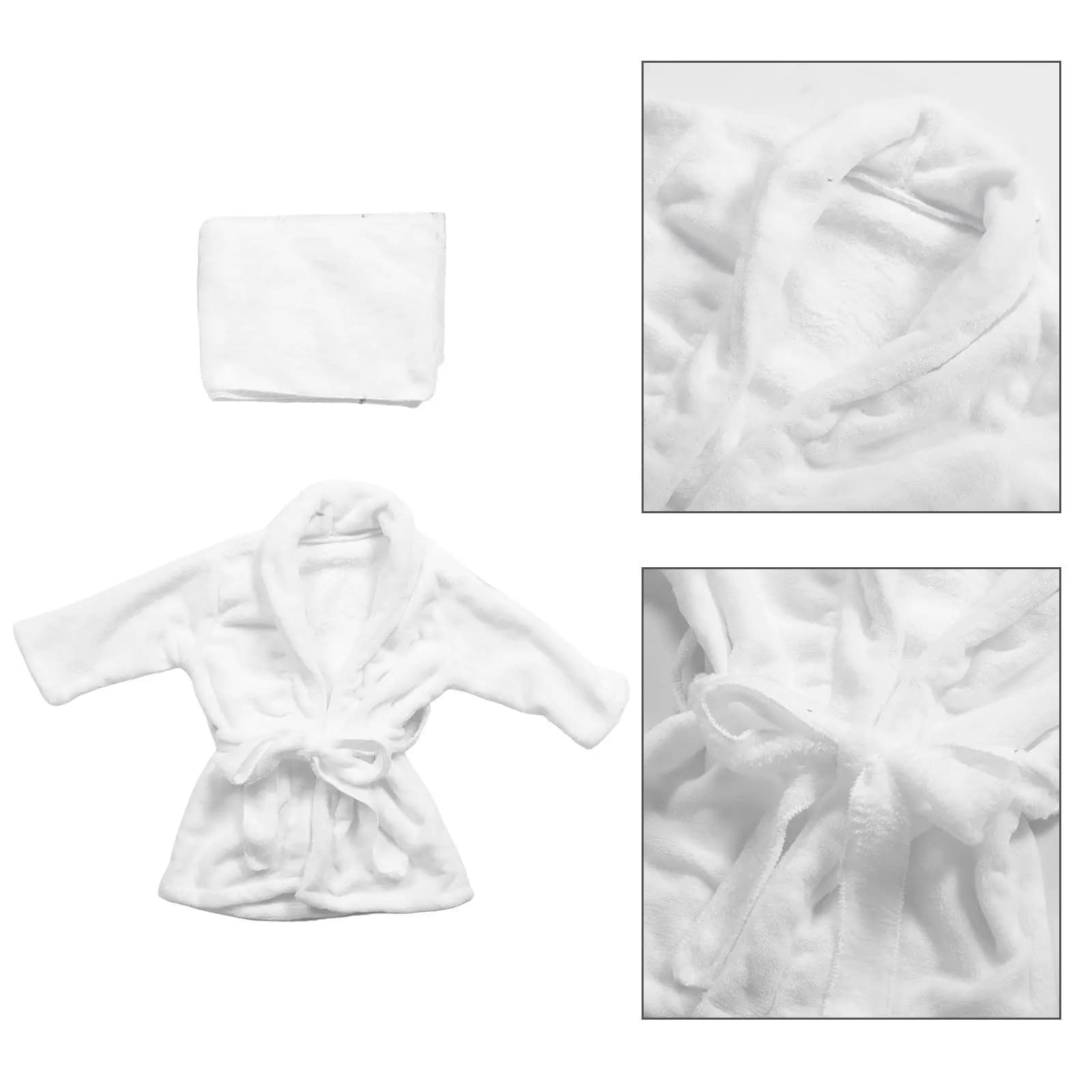 1Set Toddler Bathrobe Coral Fleece Gentle Skin Friendly Hooded Robe with Headscarf Baby Sleepwear Warm Pajamas for Boys Girls