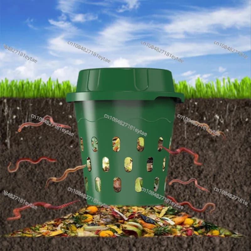 Composter da Giardino per Esterni, Fertilizzante Organico, Rifiuti da Cucina, Vermicompostaggio Fai-da-Te
