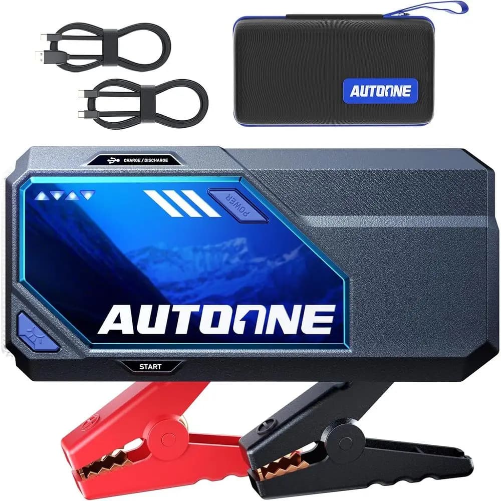 Avviatore di Emergenza Portatile per Auto 12V 24000mAh, Jump Box 168W, Ricarica Rapida USB-C e Type-C