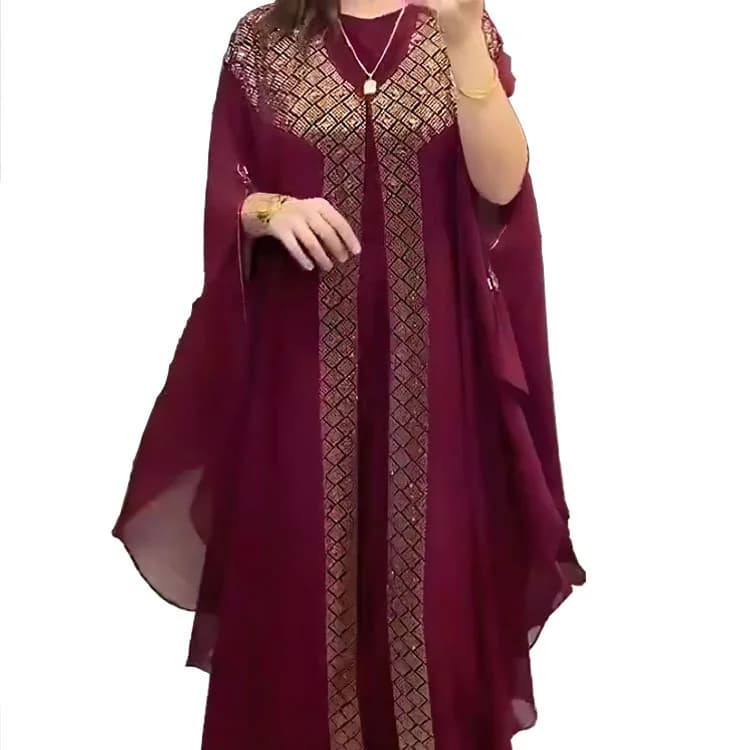 Abiti africani per le donne set da 2 pezzi Dashiki abbigliamento africano Robe African Femme Chiffon abito lungo da sera Africa Clothes