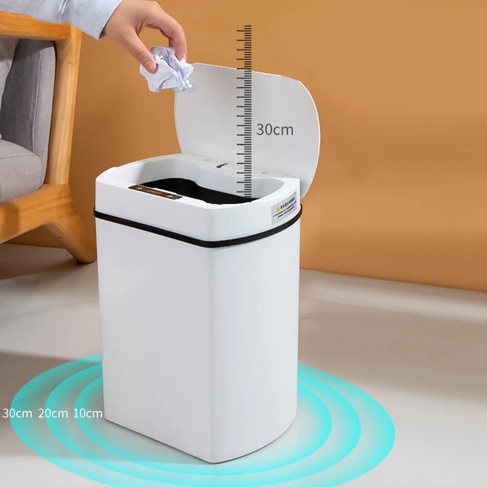 Cestino Intelligente TFTP con Sensore Automatico per Cucina, Casa, Bagno, Nero 15L