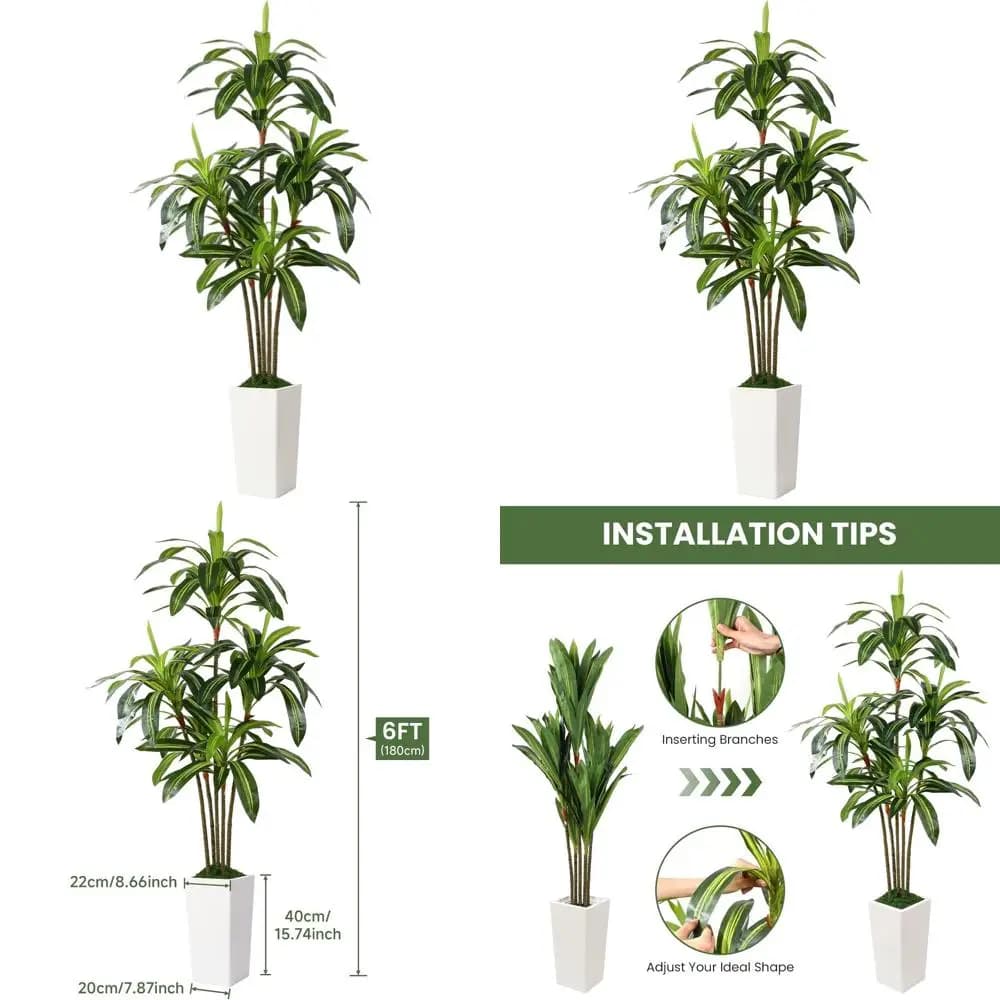 High 1,8 Meters Artificial Dracene - Plant in Interior / Exterior for Home, Office, Living Room