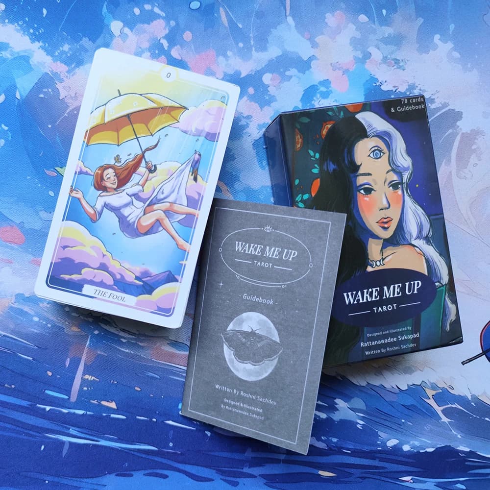Carte dei tarocchi da divinazione Wake Me Up da 12 x 7 cm per principianti con guida