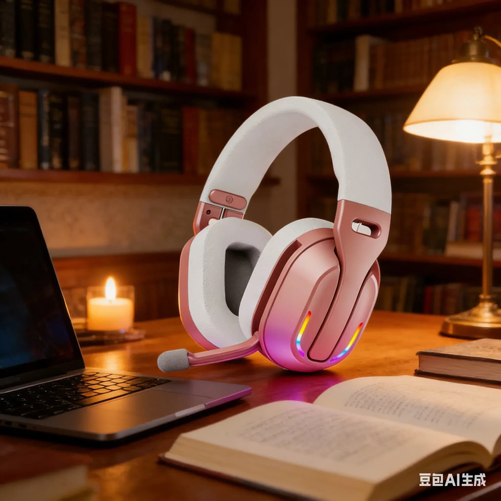 Elegant 3 color B500 RGB wireless headphones for gaming with 60 hours of autonomy, BTV5.4 and HD stereo audio.