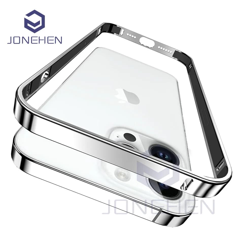 Light Alloy Bumper Case For iPhone 12 13 14 Plus 15 16 17 Pro Max Luxury Thin Aluminum Metal Frame Protective Back Acccessories