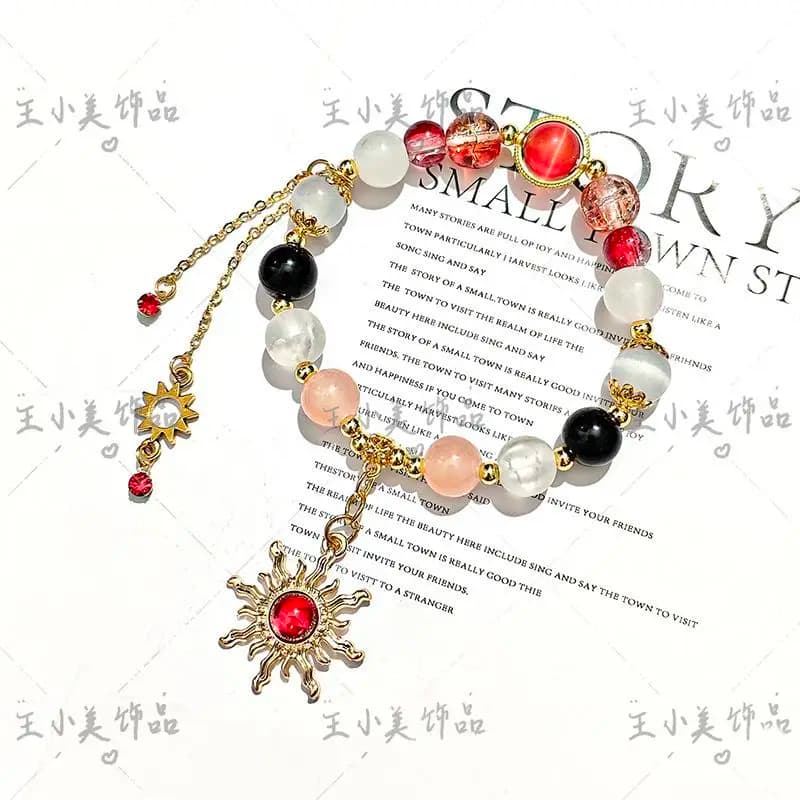 Women Beaded Bracelets Game Anime Wuthering Waves AUGUSTA Dressing Up Wearing Props Men Gifts Couple Bracelet