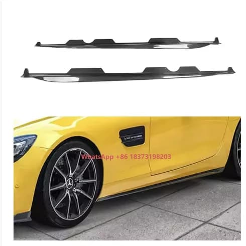 New automotive side skirt body kit for Mercedes Benz AMG GT GTS C190 Ver2 type bumper