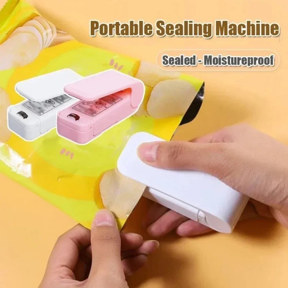 Mini Sack Sealer, Snack Clip, Easy to Use Kitchen Sealer, Plastic Bag Closure for Food