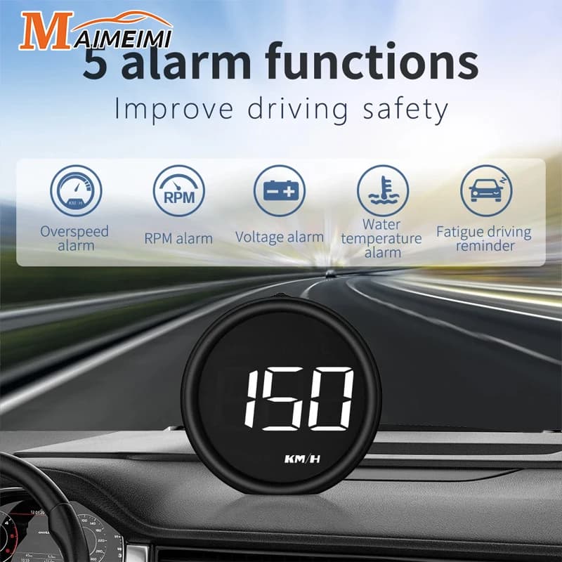 HUD B1 OBD Tachimetro Car Head Up Display Proiettore con 5 Allarme EOBD Auto Consumo Carburante Tachimetro Temperatura Dell'acqua