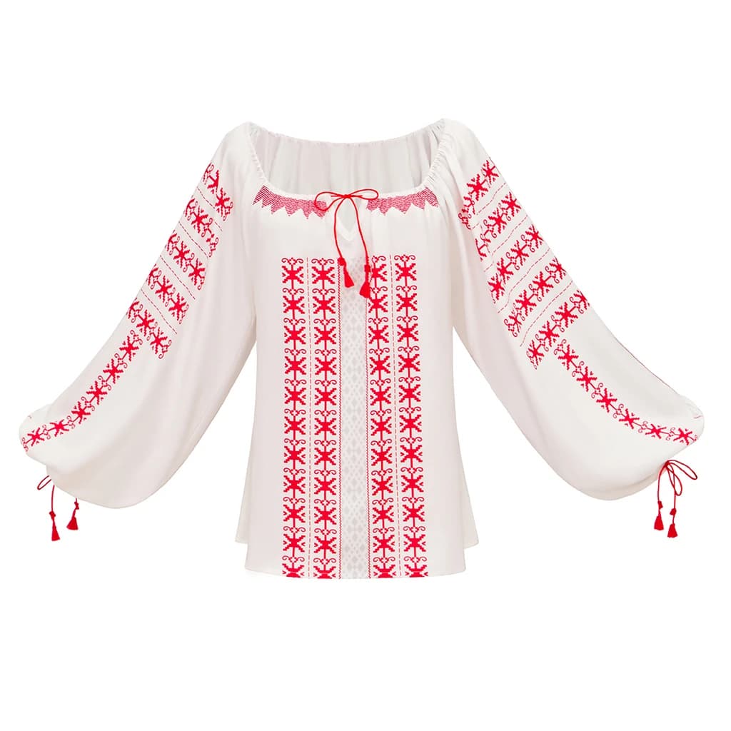 Marion Ravenwood Cosplay Costume Women Vintage Casual Printed Long Puff Sleeve Shirt Garment Carnival Party Tops