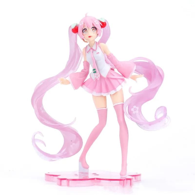 Nuova Action Figure Anime Hatsune Miku 2026 - Modello da Collezione Kawaii Rosa Sakura - Bambola Kawaii da Collezione - Giocattoli e Decorazioni per Torte