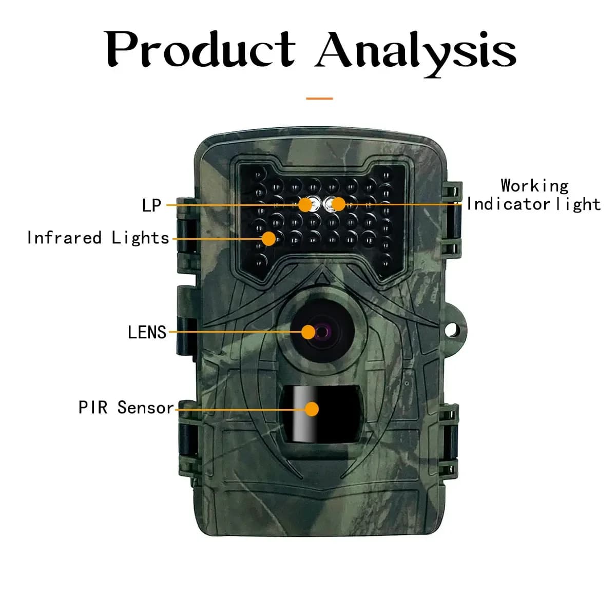 Wildlife Hunting Camera 36MP 1080P, 120 ° Wide Goal, 0.3 s rapid trigger, 65-foot night vision, IP66 waterproof, for hunting and safety