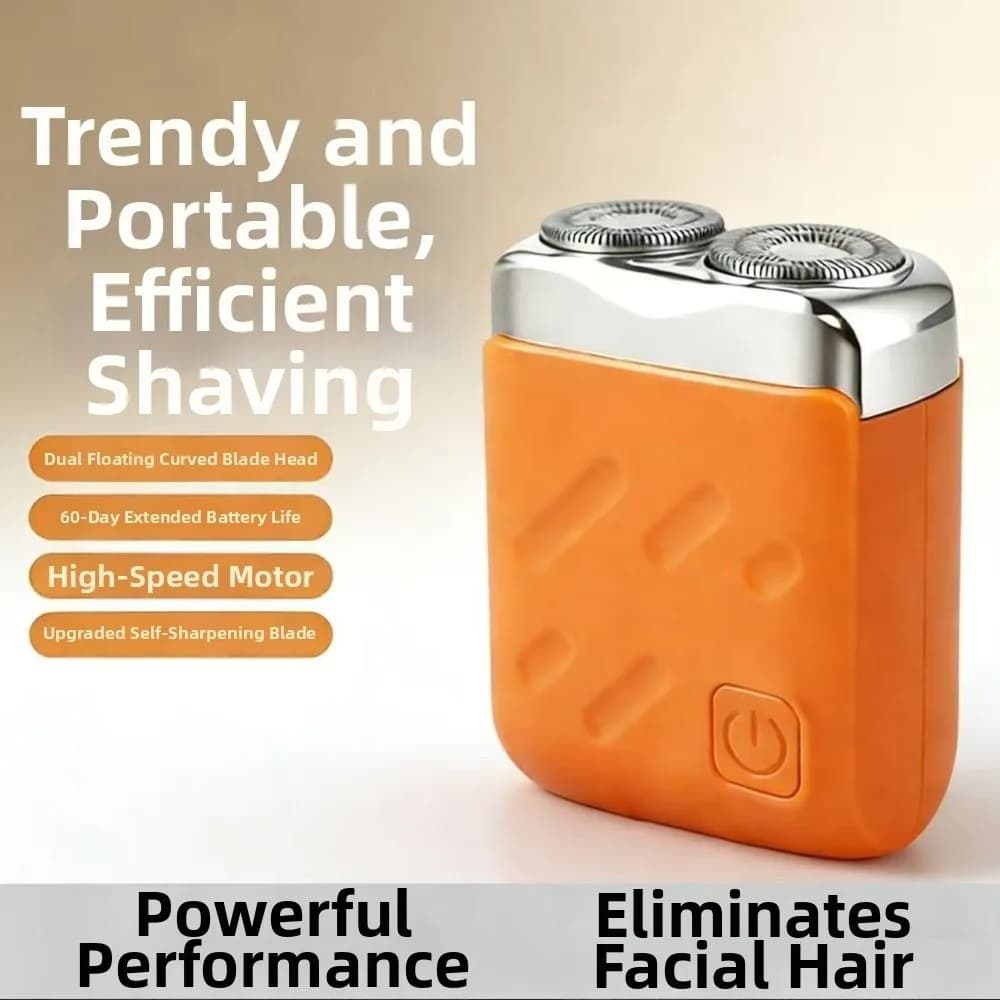 USB Rechargeable Mini Electric Shaver Washable Dry and Wet Use Electric Razor Low Noise Intelligent Dual Control Beard Trimmer