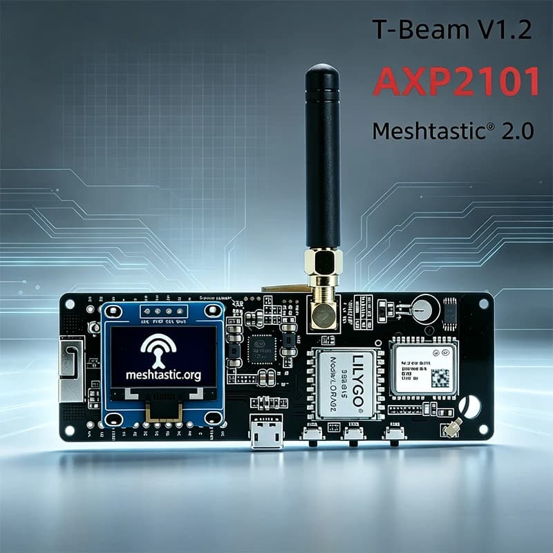 LILYGO TTGO Meshtastic T-Beam V1.2 ESP32 LoRa AXP2101 GPS WiFi BLE 4MB+8MB PSRAM 433/868/915/923MHz 18650 Battery Holder