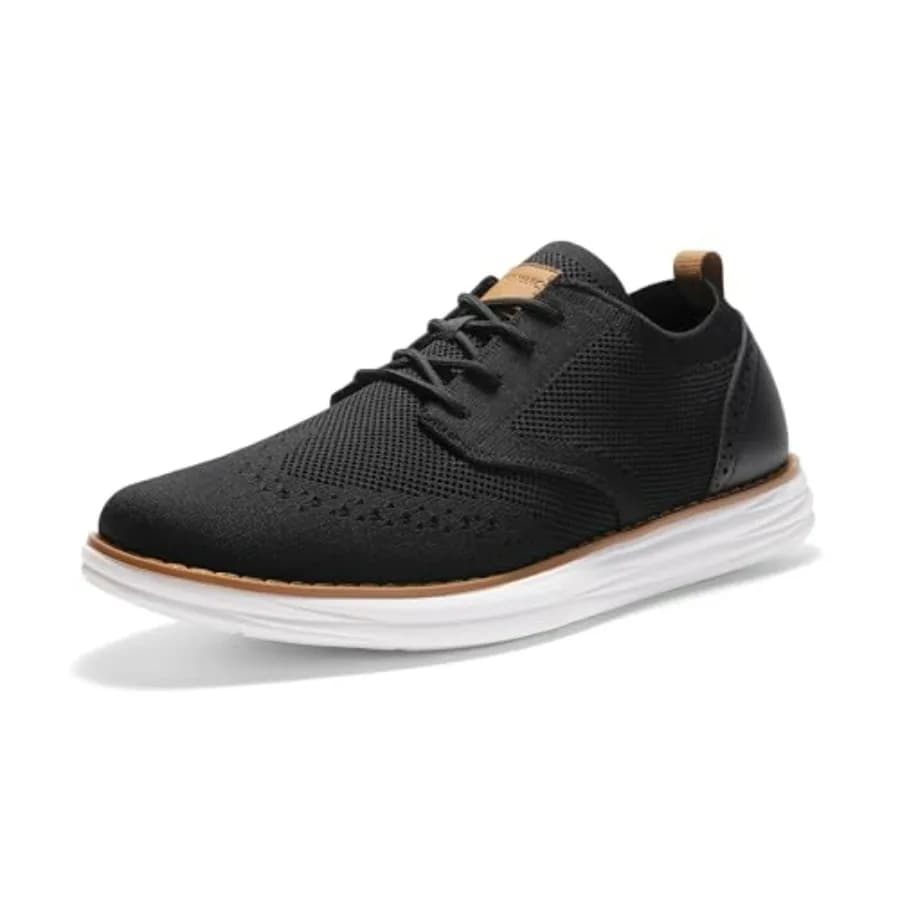 Men's KnitFlex Craft Mesh Oxfords Sneakers Casual Dress Lace-Up Lightweight Walking Shoes