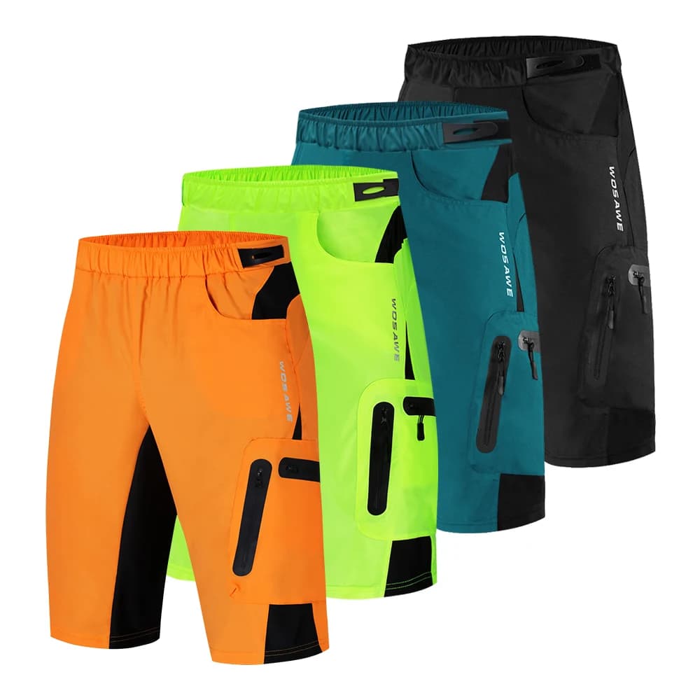 WOSAWE Summer Men's Cycling Shorts Mountain Bike Shorts Breathable Outdoor Sports MTB Riding Road Mountain Bike Short Trousers