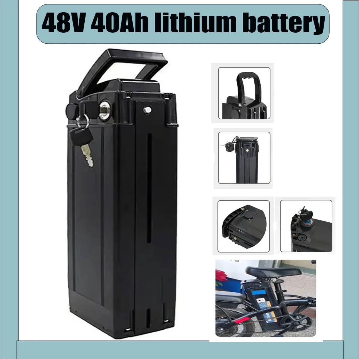High Capacity Li-ium 48V 40Ah Battery 30AH 21AH 18650 for 1500W 1000W 750W 500W 450W 350W 250W with integrated BMS + Charger