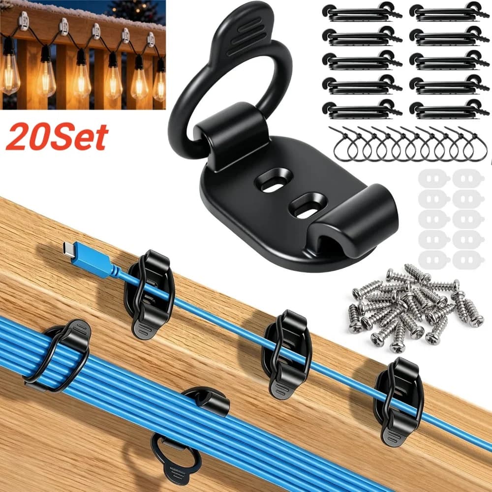 New Cable Clips Organizer Waterproof Light Clip Elastic Wire Management Holder for Home Office Under Desk Wire Organizer