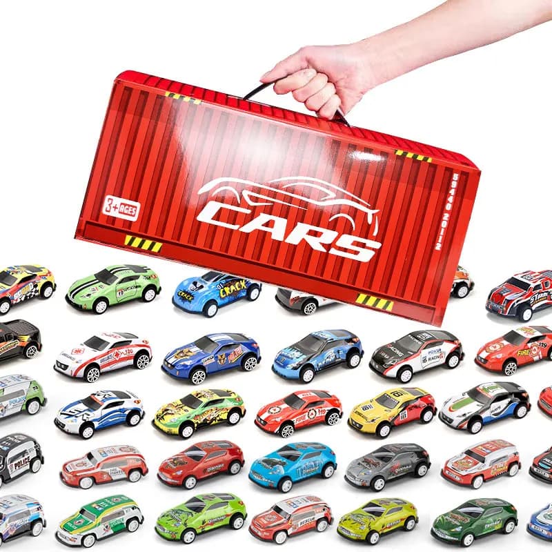 48 pezzi di auto in lega, modelli di auto da corsa, macchinine per bambini, macchinine di latta, modelli di auto da corsa, modelli di auto d'epoca, Natale g